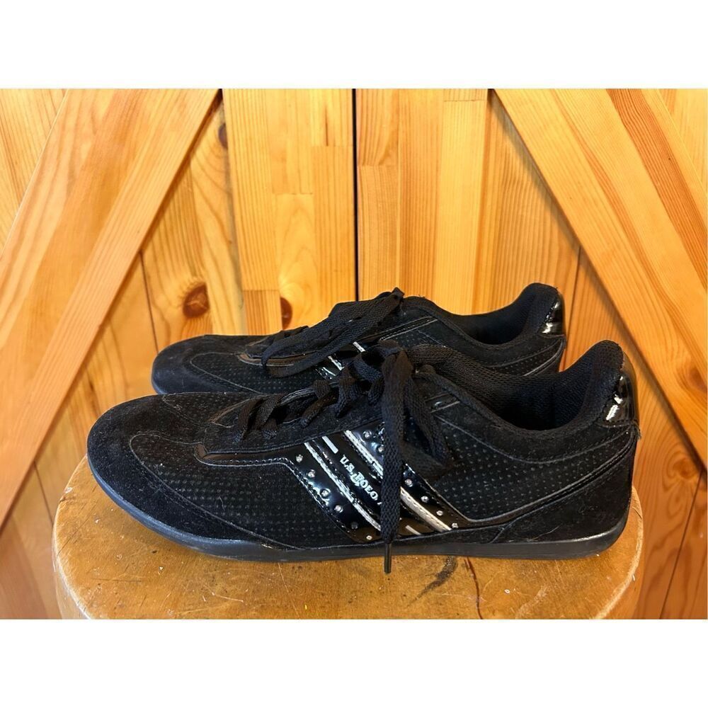 U.S. Polo Assn Womens Black Sneakers Shoes Size 8.5M Lightweight Running MYSTIKA